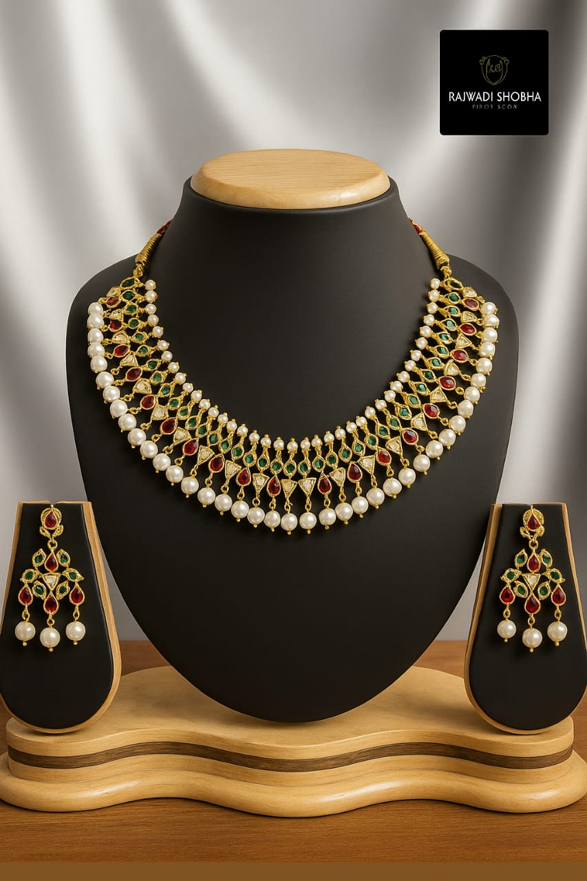 Necklace and Earrings Set, crafted from high-quality artificial jewellery.
