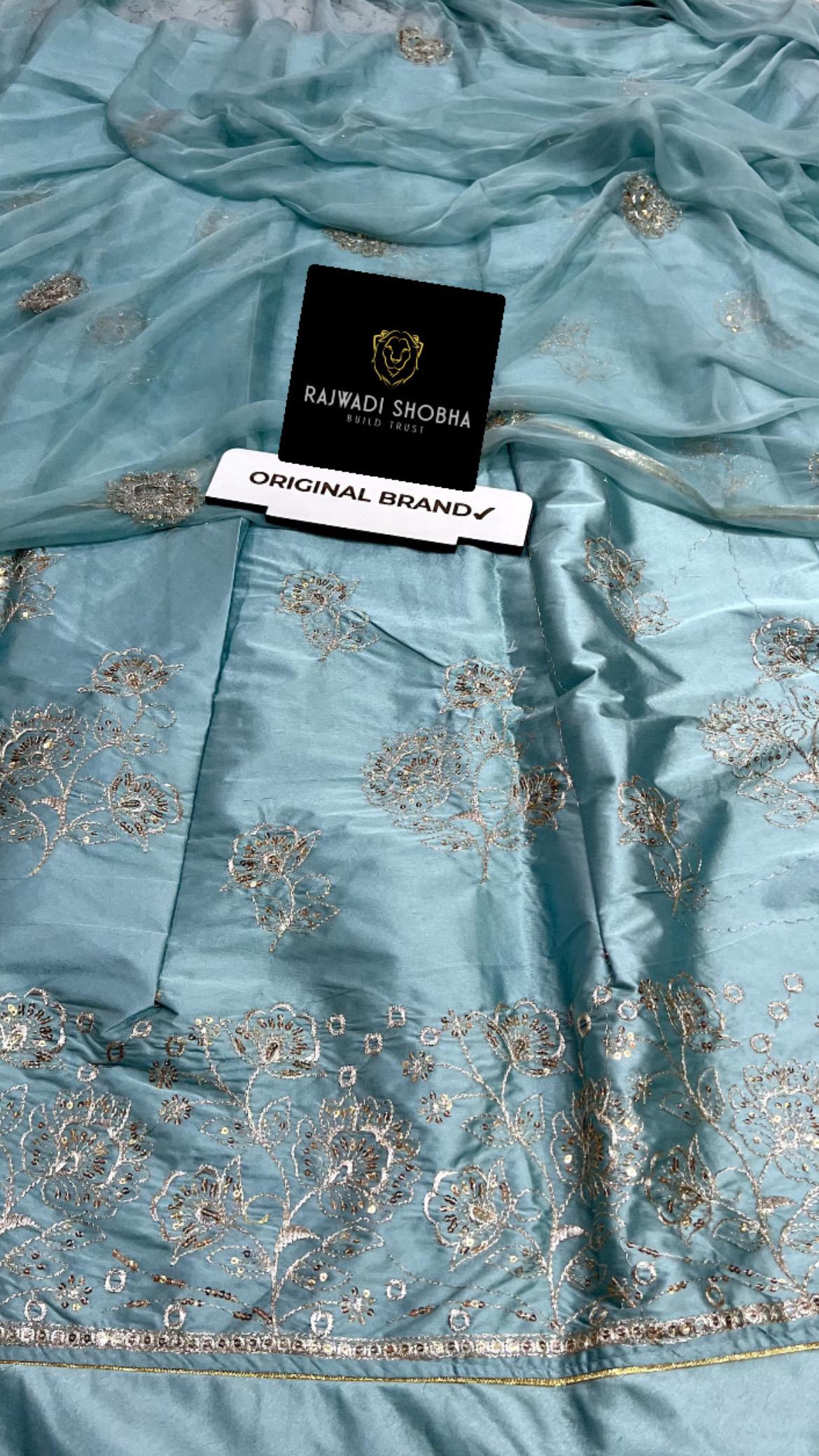 High Quality Satan π Dress ; Lehnga Taari Zari mix border work π