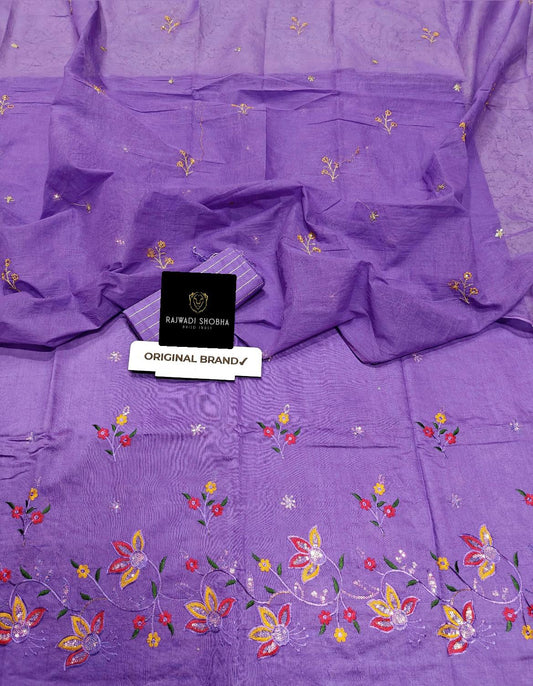 All Over Fabric Beautiful multi Colour Dhaga with shining π Taari border work Upper same as big bunti work