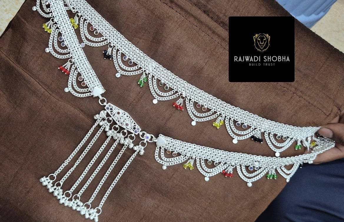 Silver-Plated Kamar Band , Beautifully complements any outfit