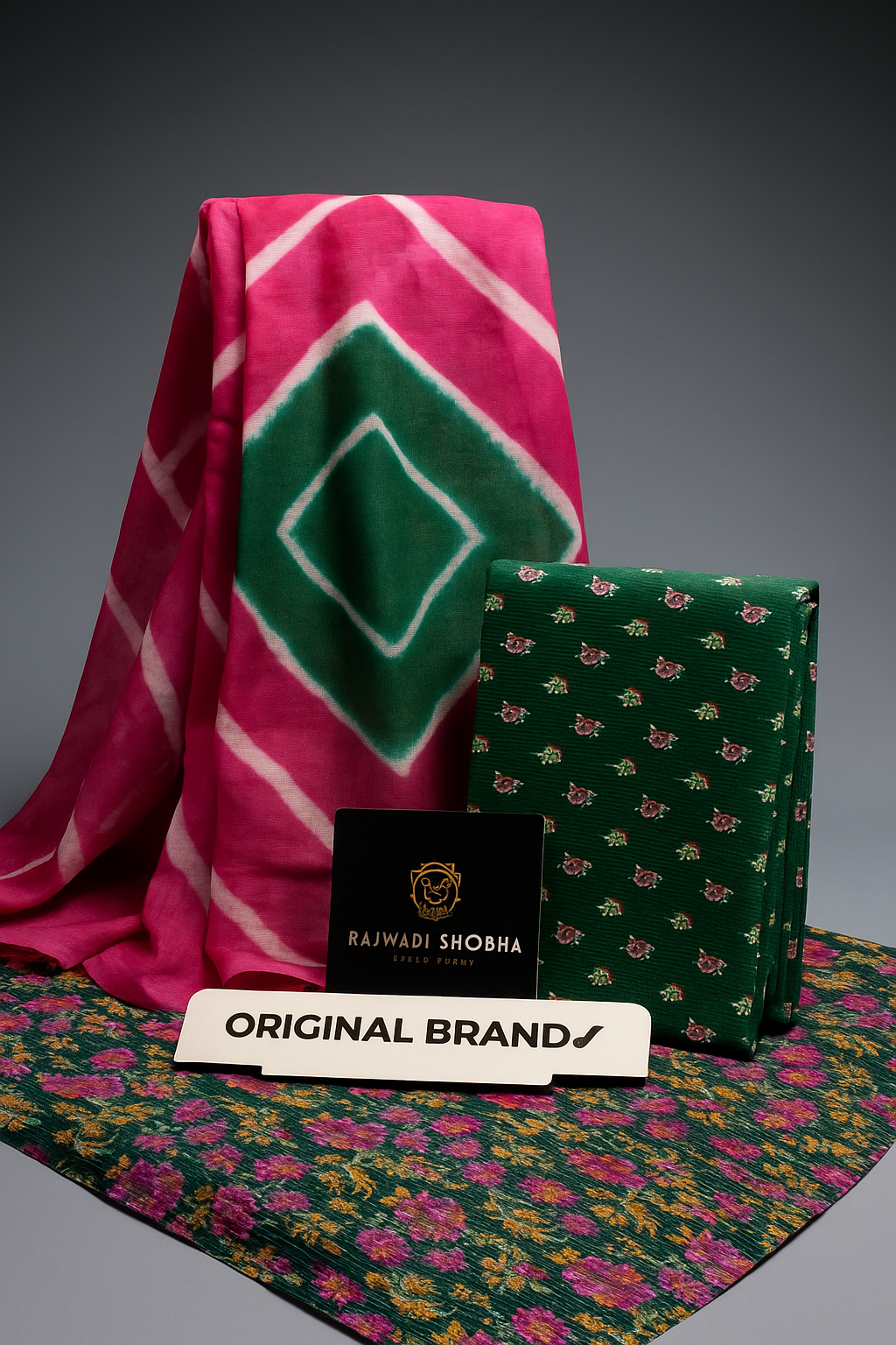 Lehnga Beautiful Orignal Katha Fabric with Beautiful Sanganeri Baarik Print