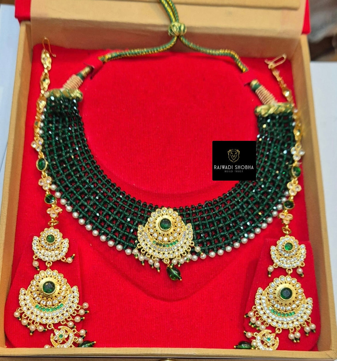 Necklace with Earrings  , artificial jewellery set | Polish guarantee with Box