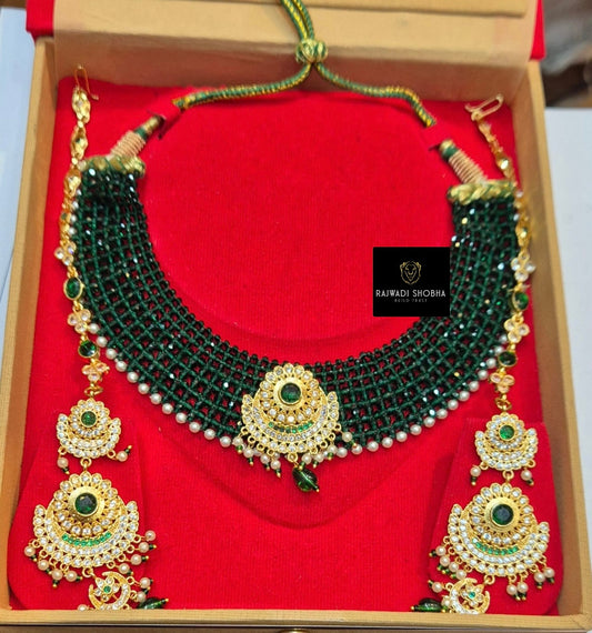 Necklace with Earrings  , artificial jewellery set | Polish guarantee with Box