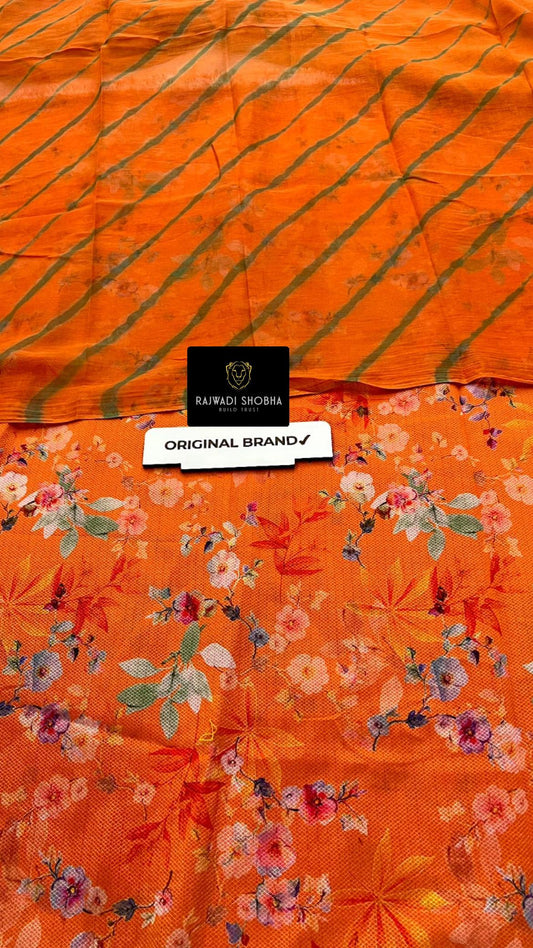 New beautiful 😍 dress ❤🔥  All over High quality jecurd fabric with digital print 🔥  With matching lehriya sarbti pot odhna full size 😍