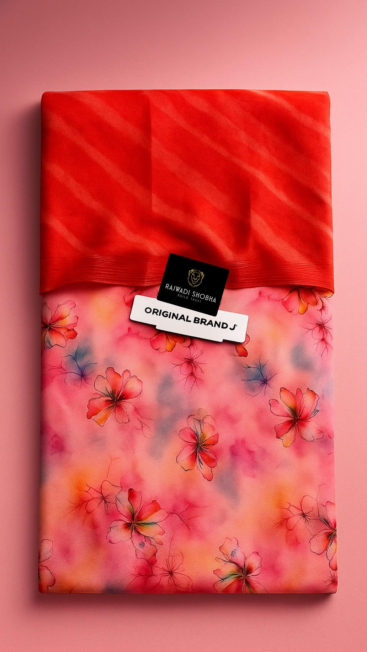 All over High quality jecurd fabric with digital print ,  With matching lehriya sarbti pot odhna full size