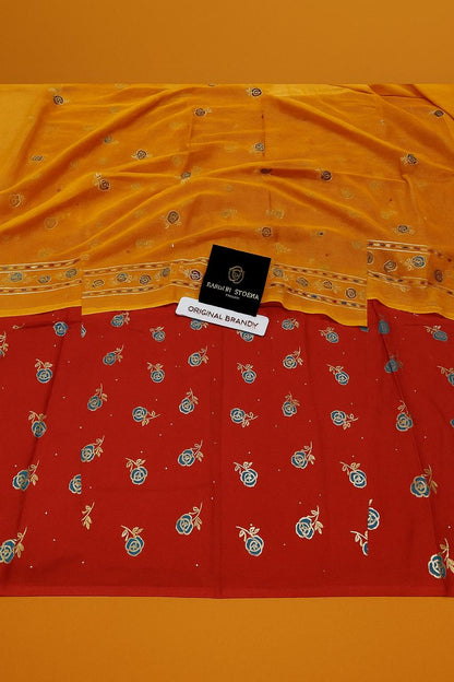 Foil print suit ,  All over beautiful multi colour print with foil gold work , Soft +High and best quality fabric ,  Odhna sarbti pot same as full foil print