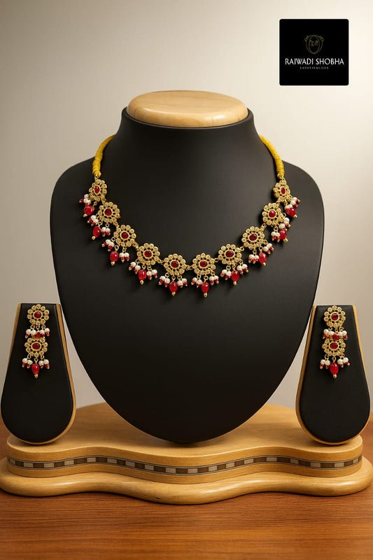 Necklace and Earrings Set, crafted from high-quality artificial jewellery