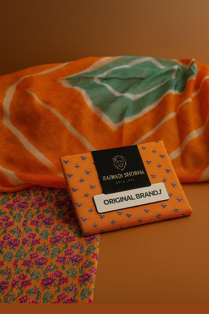 Lehnga Beautiful Orignal Katha Fabric with Beautiful Sanganeri Baarik Print