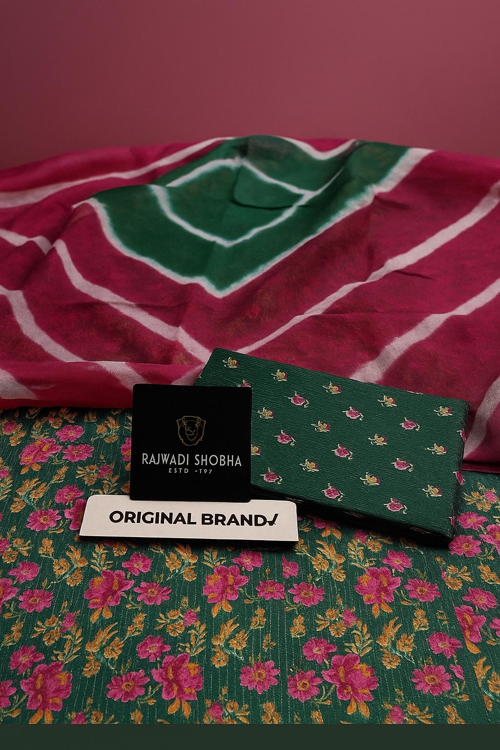 Lehnga Beautiful Orignal Katha Fabric with Beautiful Sanganeri Baarik Print