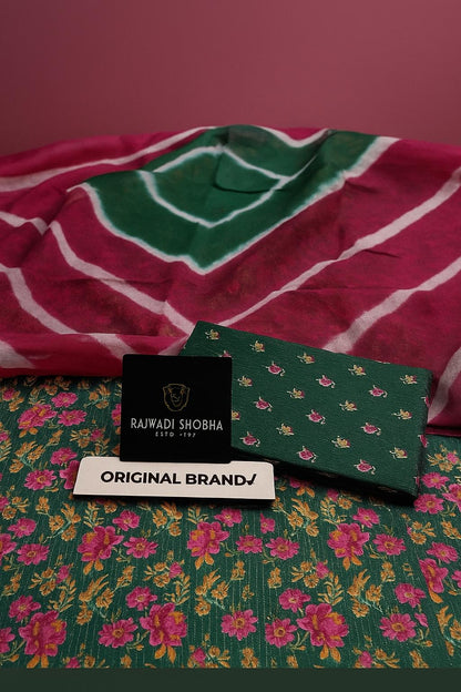 Lehnga Beautiful Orignal Katha Fabric with Beautiful Sanganeri Baarik Print