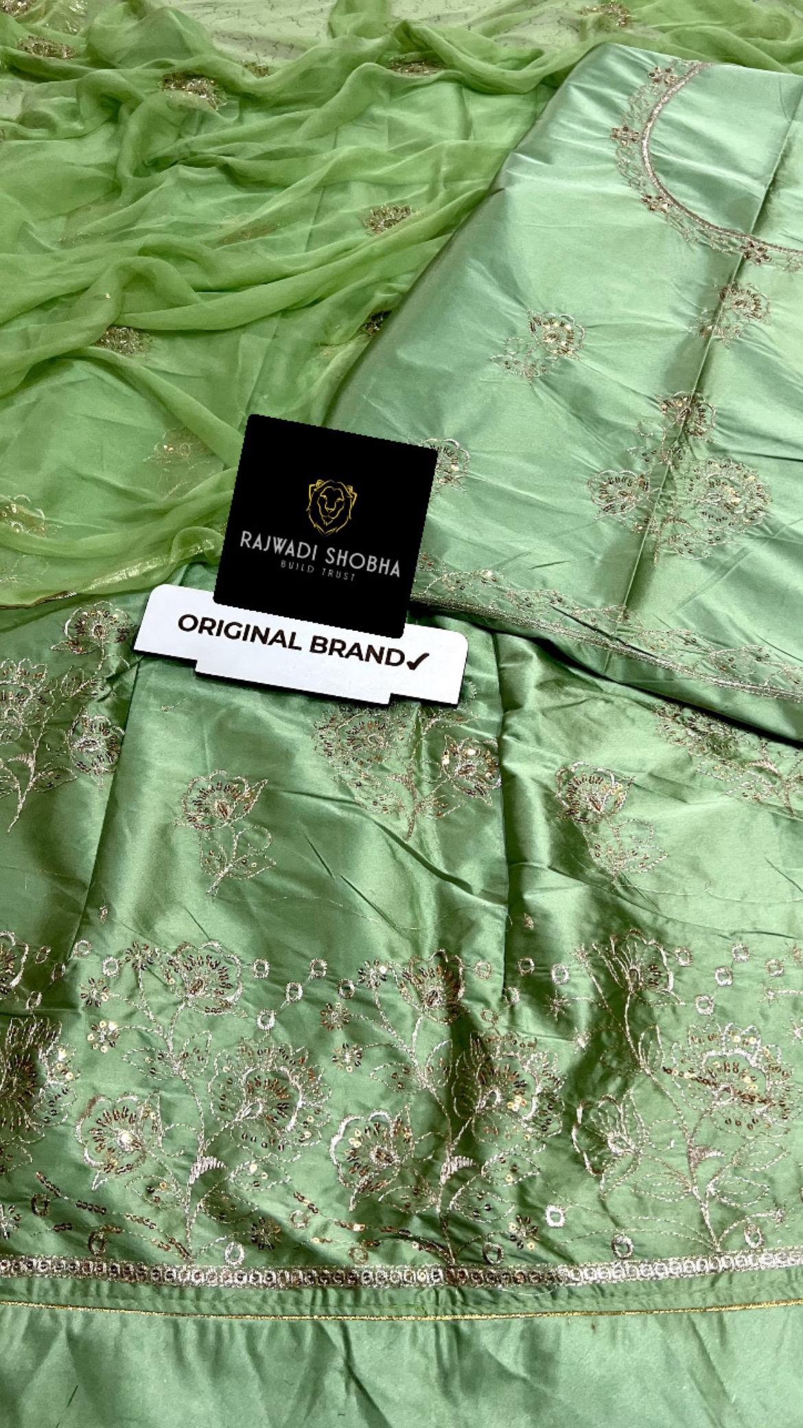 High Quality Satan 😍 Dress ;  Lehnga Taari Zari mix border work 👌