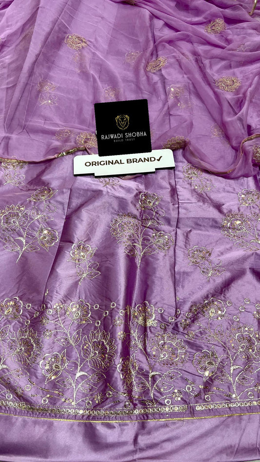 High Quality Satan 😍 Dress ;  Lehnga Taari Zari mix border work 👌