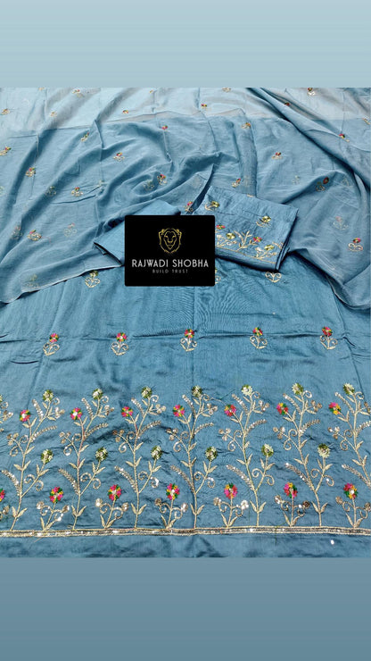 Lehnga beautiful ,Taari zari , multi colour dhaga border work , high chanderi cotton fabric