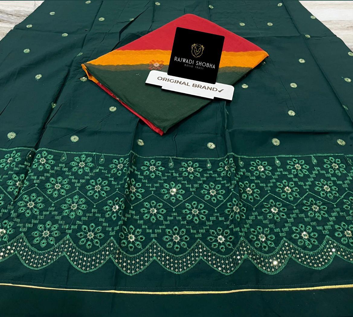 Lehnga heavy wide dhaga ,taari chikan border work, taari and bunti jaal work ✨