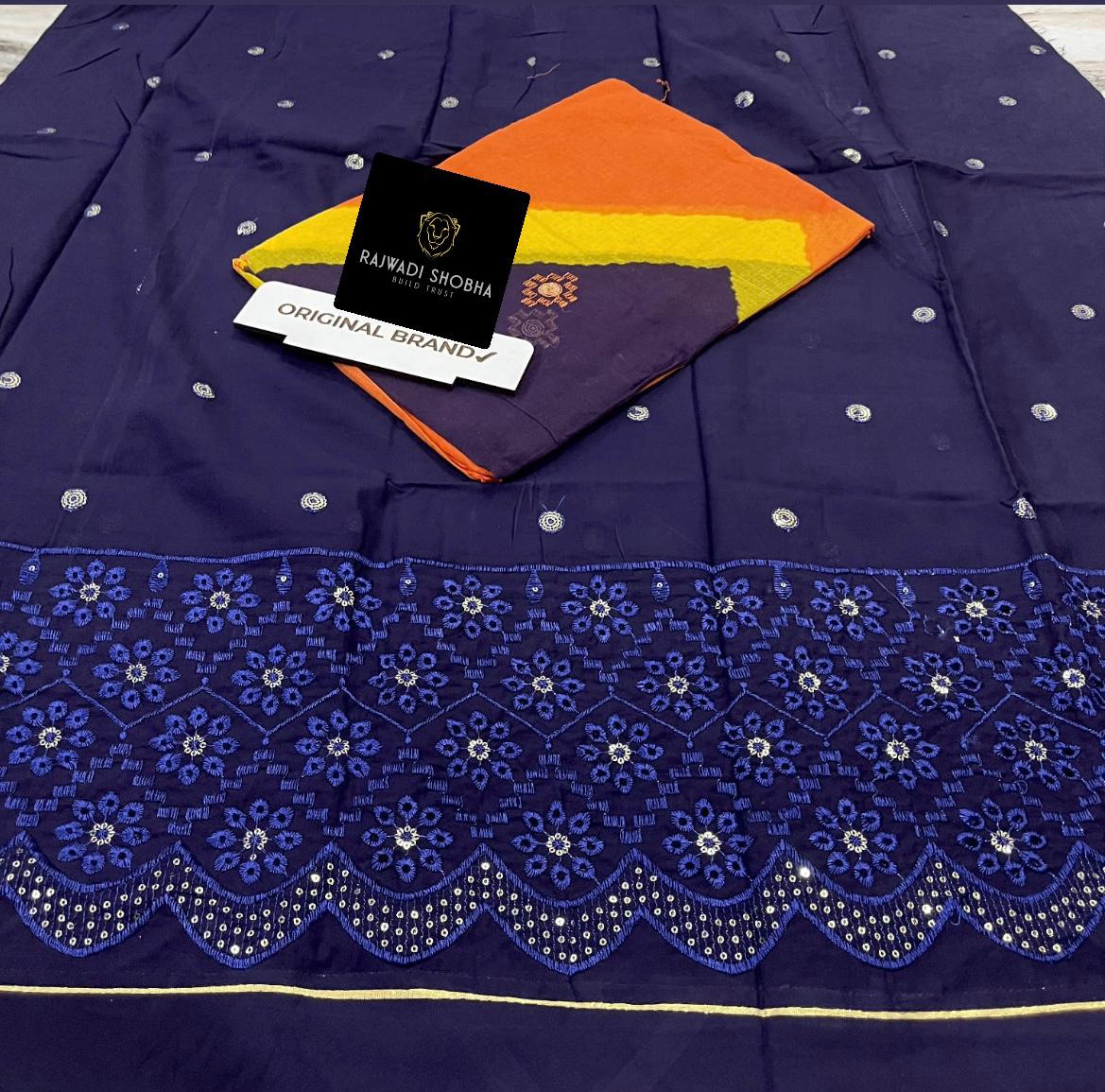 Lehnga heavy wide dhaga ,taari chikan border work, taari and bunti jaal work ✨