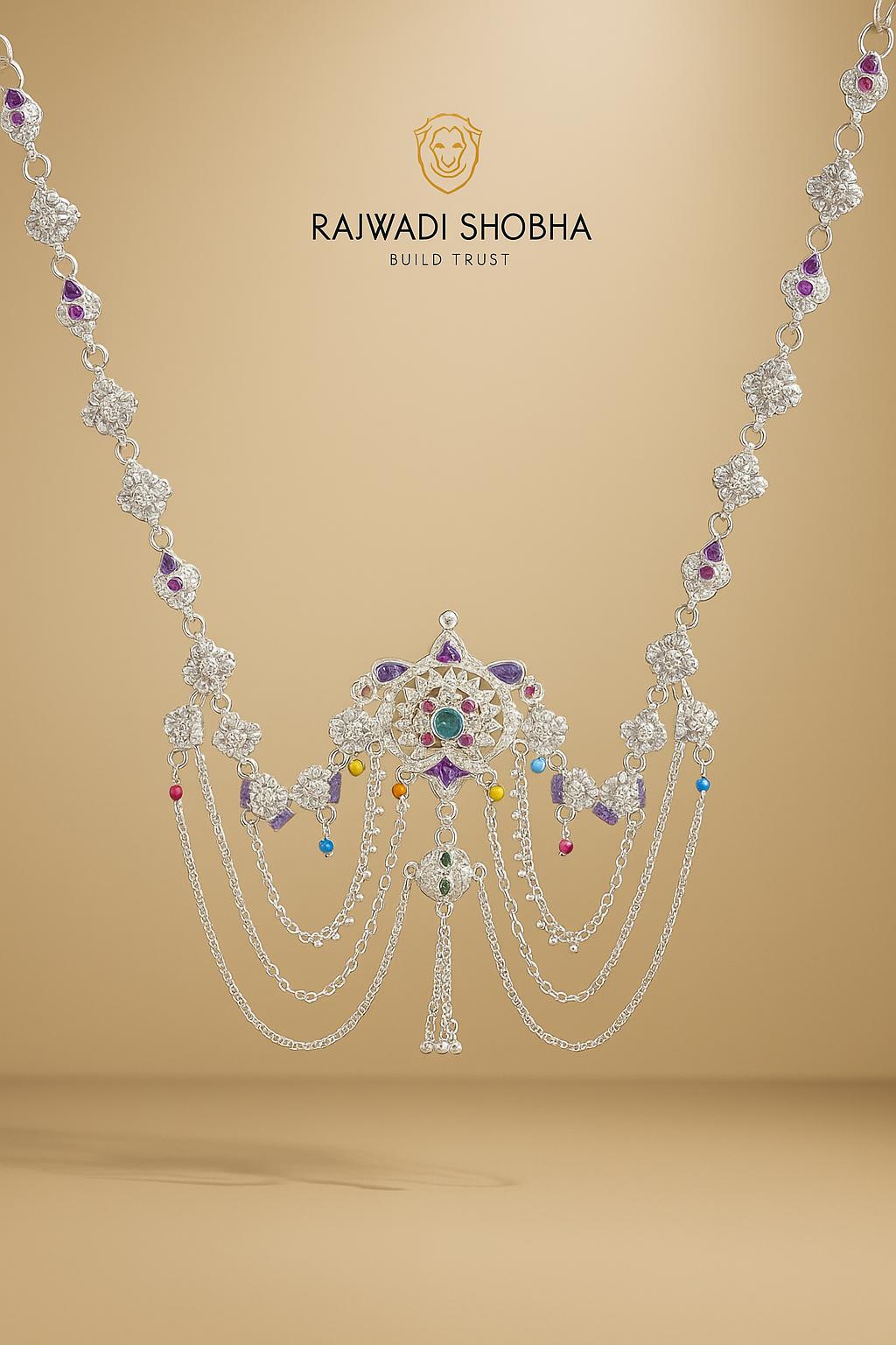 Silver-Plated kamar band, a stunning piece of belly jewelry that combines elegance and tradition